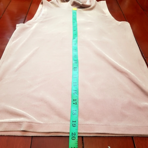 J Crew Sleeveless Pink Velvet Turtleneck Top - Picture 5 of 7